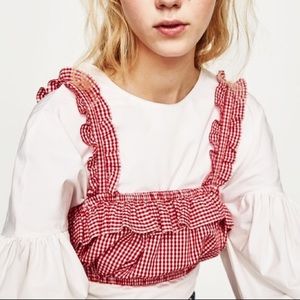 ZARA gingham crop top